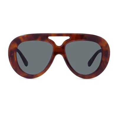 Loewe Lw40144u Curvy 53v Havana Sunglasses In Brown