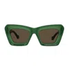 Loewe Anagram Cat-eye Sunglasses In Green