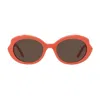 Loewe Lw40147i 42e Arancione Lucido Sunglasses In Arancione