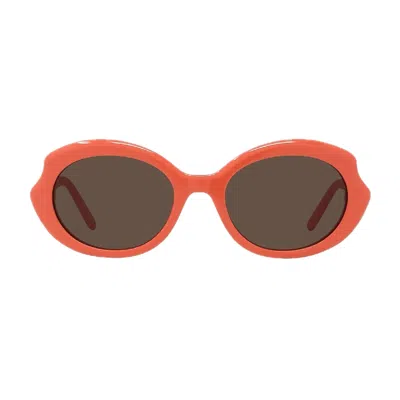 Loewe Lw40147i 42e Arancione Lucido Sunglasses In Orange