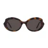 Loewe Lw40147i Slim 52e Havana Lucido Sunglasses In Brown