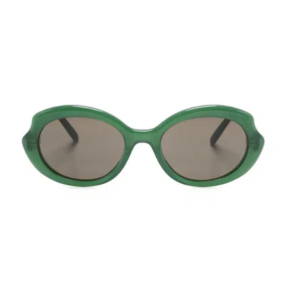 Loewe Lw40147i Slim 96e Verde Lucido Lucido Sunglasses In Transparent