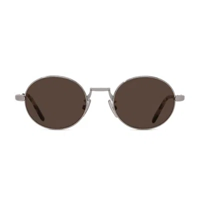 Loewe Lw40151u Slim 14n Gunmetal Sunglasses In Argento