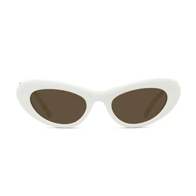 Loewe Lw40156u Slim 25e Bianco Sunglasses In White