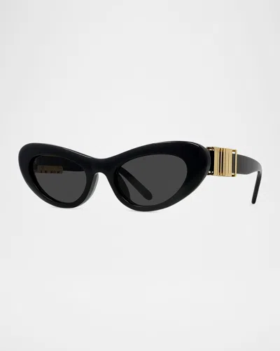 Loewe Lw40156uw Oval Sunglasses In Black