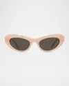 Loewe Eyewear Sunglasses In Shiny Pink Brown