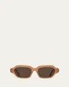 Loewe Lw40157u Rectangle Acetate Sunglasses In Multicolor
