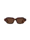 Loewe Slim 51mm Rectangular Sunglasses In Brown
