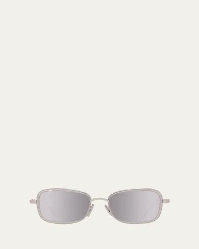 Loewe Lw40159u Metal Square Sunglasses In Gray