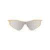 Loewe Signature Metal & Nylon Shield Sunglasses In Gold
