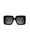 Loewe Anagram Oversized Square Acetate Sunglasses In Black