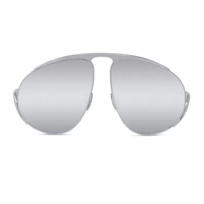Loewe Lw40180u Signature 16c Argento Sunglasses In Metallic