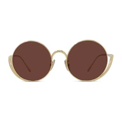 Loewe Lw40187u Signature 30s Oro Sunglasses In Burgundy