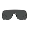 Loewe Signature D-frame Silver-tone Sunglasses In Gray