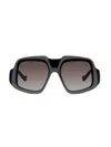 Loewe Anagram 61mm Gradient Geometric Sunglasses In Black