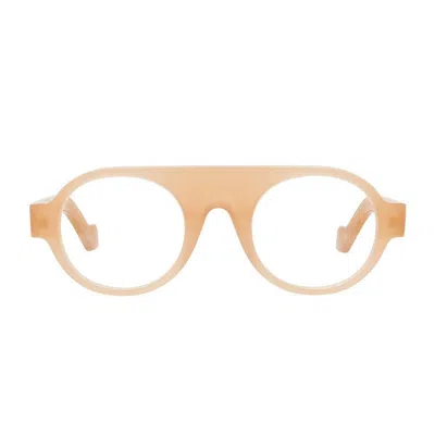 Loewe Lw50009i072 Round Full Rim Eyeglasses In Yellow