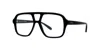 Loewe Slim Aviator-frame Acetate Glasses In Black