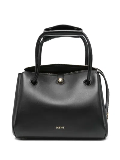 Loewe Madrid Double-handle Calfskin Tote Bag In Black