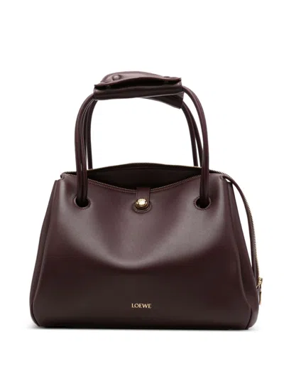 Loewe Madrid Medium Leather Handbag In Red