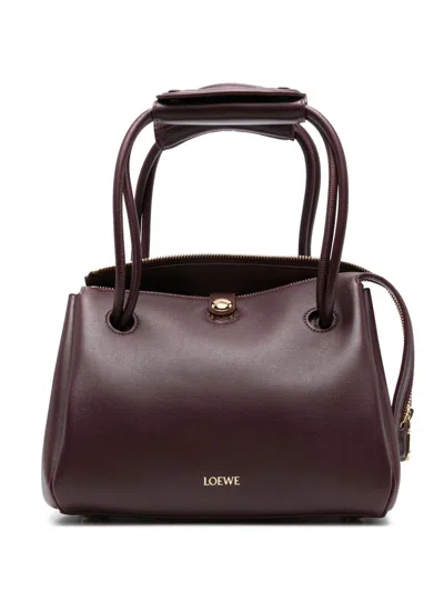 Loewe Madrid Small Leather Handbag In Red
