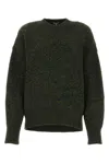 Loewe Melange Wool Blend Sweater In Green