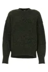 Loewe Multi-panel Design Wool-blend Jumper In Khakigreenmel