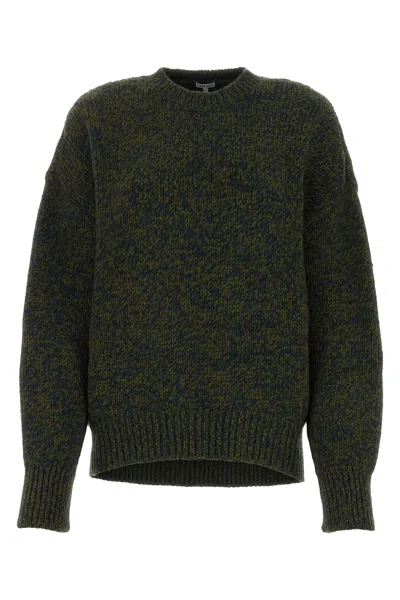 Loewe Multi-panel Design Wool-blend Jumper In Green