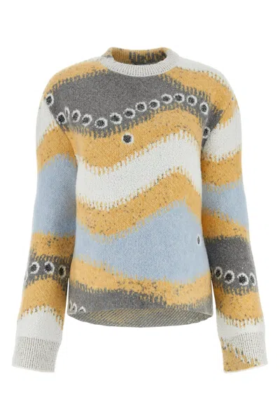 LOEWE MULTICOLOR STRETCH WOOL BLEND SWEATER