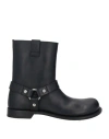 Loewe Man Ankle Boots Black Size 9 Leather In Black