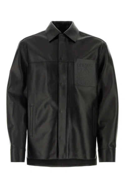 Loewe Man Black Leather Jacket