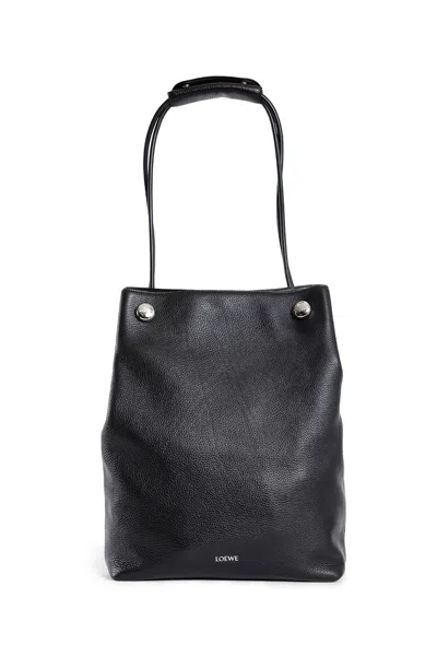 Loewe Man Black Tote Bags