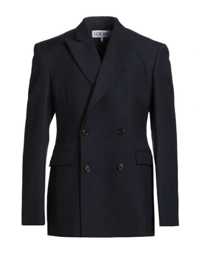 Loewe Man Blazer Midnight Blue Size 38 Wool