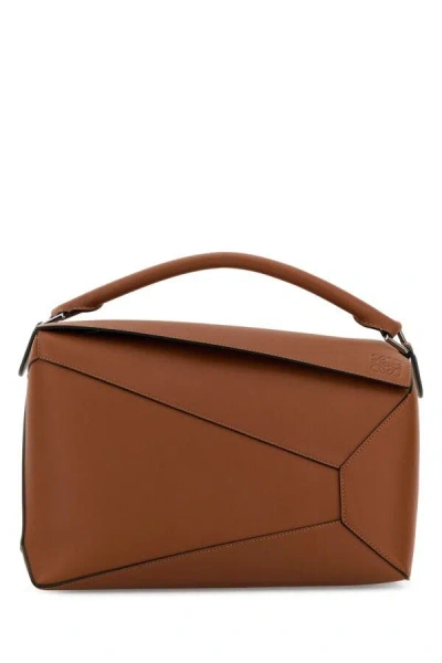 Loewe Man Brown Leather Large Puzzle Edge Handbag