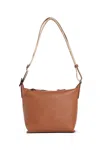 Loewe Tan Cubi Small Branded-strap Leather Shoulder Bag In Brown