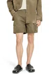 Loewe Cargo Shorts In Cotton In Green