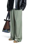 Loewe Man Green Trousers In Gray