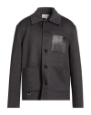 Loewe Mens Black Workwear Leather-pocket Wool And Cashmere Jacket In Gray