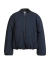 Loewe Man Jacket Navy Size 40 Cotton, Polyamide In Blue