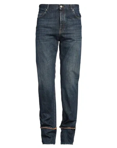 Loewe Man Jeans Blue Size 34 Polyester, Cotton, Calfskin