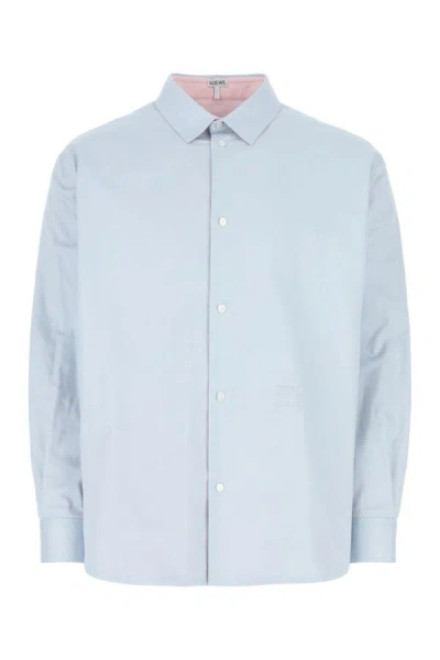 Loewe Man Light-blue Cotton Oversize Shirt