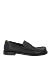 Loewe Penny Strap Round Toe Stitched Detailing Loafers In Black