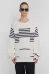 Loewe Ivory Wool Blend Sweater In Off-white