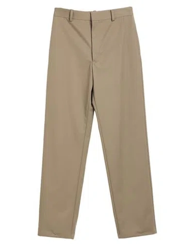 Loewe Man Pants Beige Size 40 Cotton, Silk In Brown