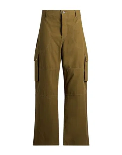 Loewe Man Pants Military Green Size 30 Cotton In Brown