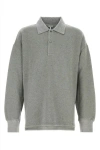 Loewe Grey Cotton Blend Oversize Polo Shirt In Multicolor