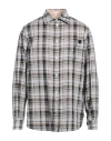 Loewe Man Shirt Light Grey Size 15 ½ Polyester, Cotton, Calfskin
