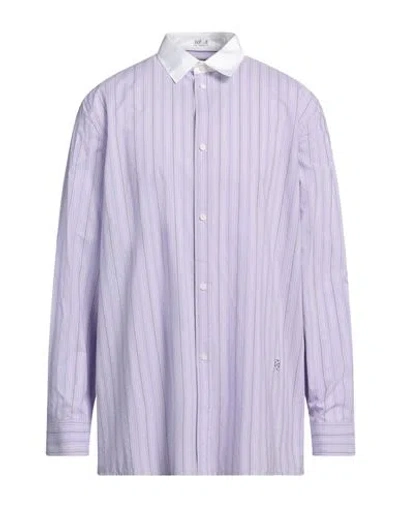 Loewe Man Shirt Lilac Size 16 Cotton In Purple