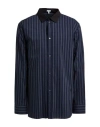 Loewe Man Shirt Navy Blue Size 16 Cotton In Navy Blue