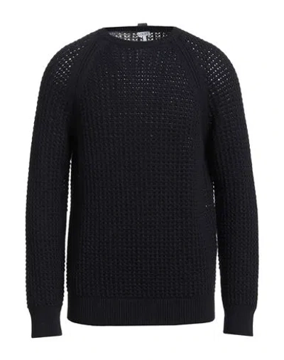 Loewe Man Sweater Midnight Blue Size Xl Wool, Cotton, Cashmere In Black