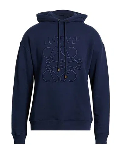 Loewe Man Sweatshirt Blue Size Xl Cotton, Polyester
